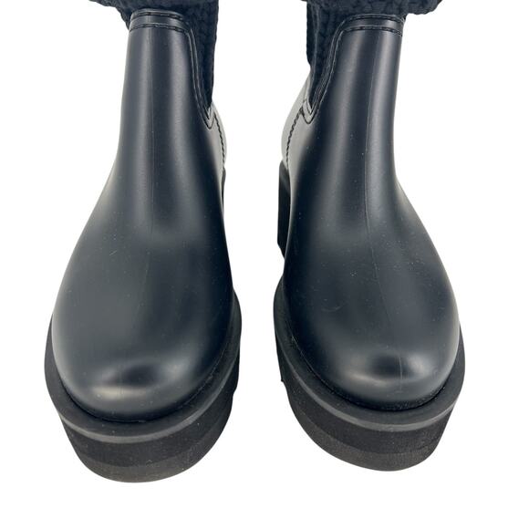 Moncler Ginette Waterproof Fold Over Wedge Rain Boot - Picture 8 of 13